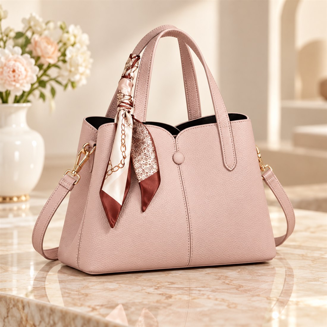 Blush, rosa con pañuelo, vista 3 de 3