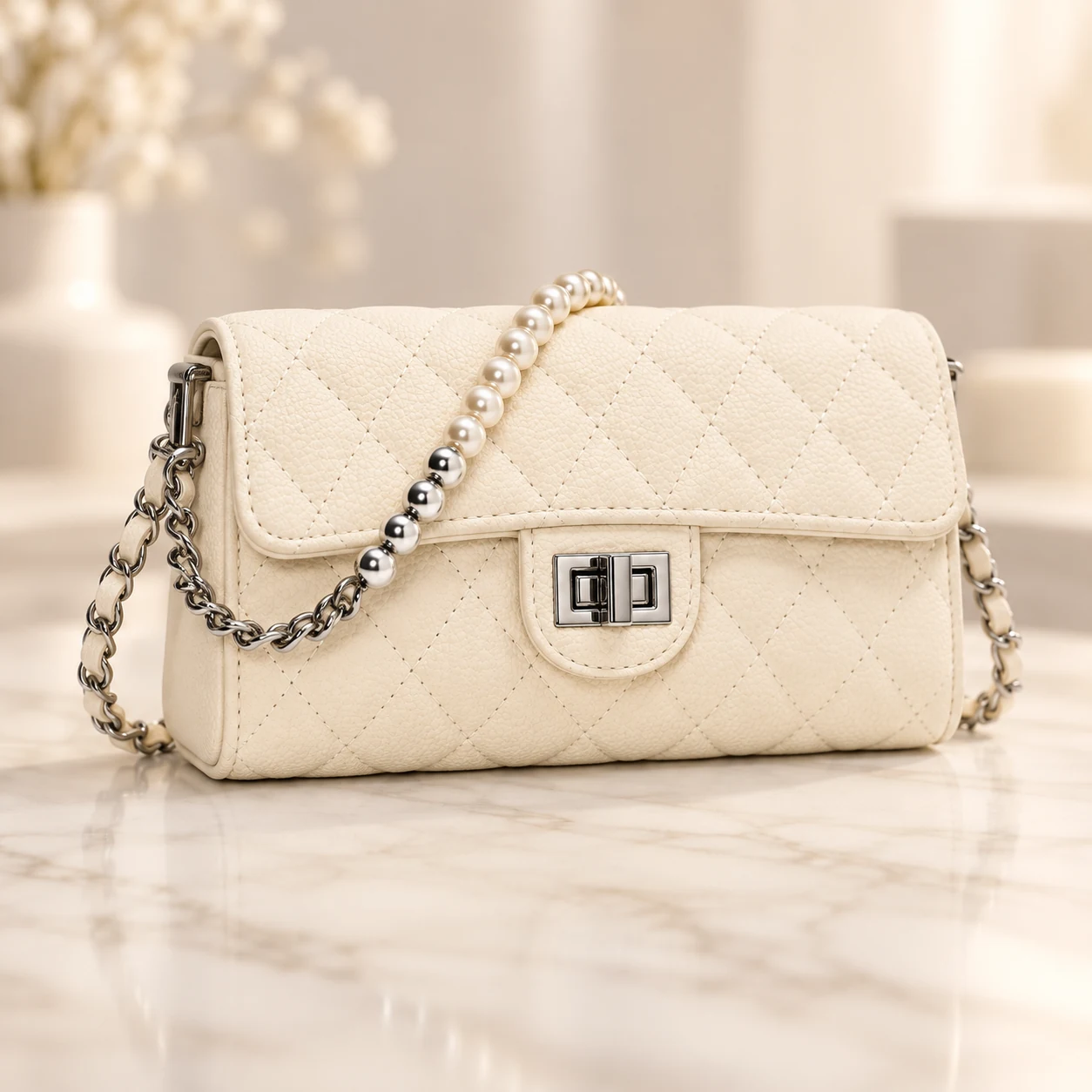 Ivory Pearl, marfil acolchado, vista 1 de 3